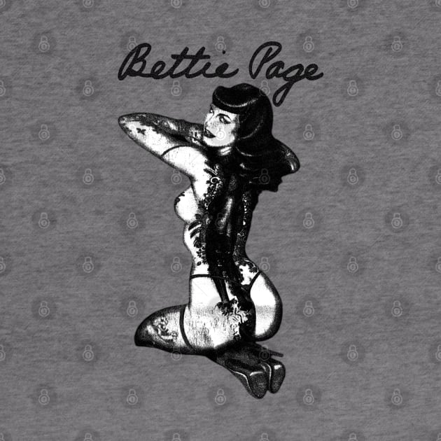 Bettie Page Pin Up Black White by PARIS^NIGHT